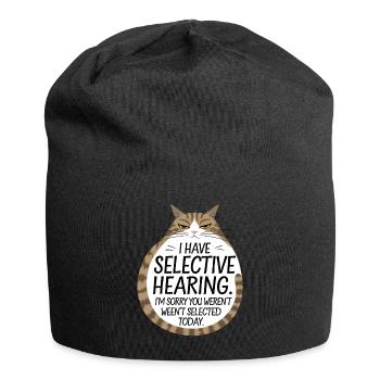 Sarcasm Kitten Cat - Jersey Beanie - black - Front
