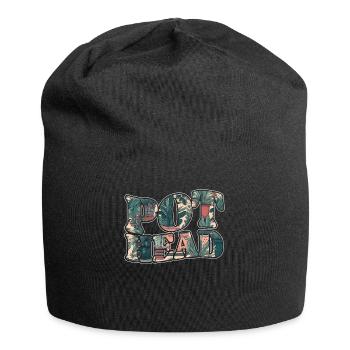 Plant Lover Gardening Pun Pot Head - Jersey-Beanie - Schwarz - Vorne