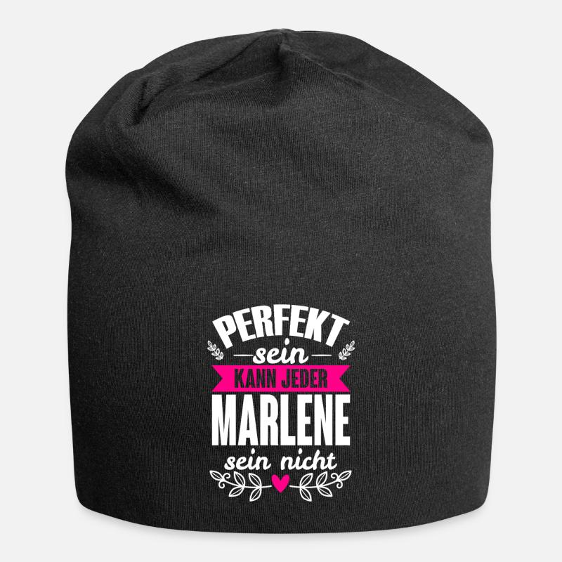 Marlene - Perfekt Sein Kann Jeder Marlene Nicht - Jersey-Beanie - Schwarz