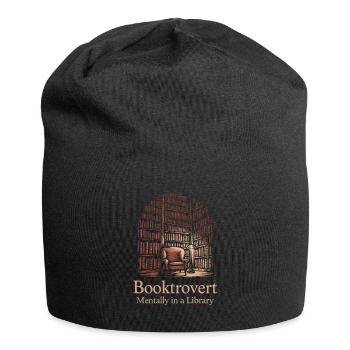 Booktrovert Book Reading - Jersey Beanie - black - Front