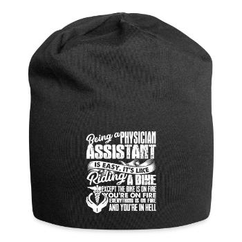 Being A Physician Assistant Is Easy - Jersey Beanie - black - Front