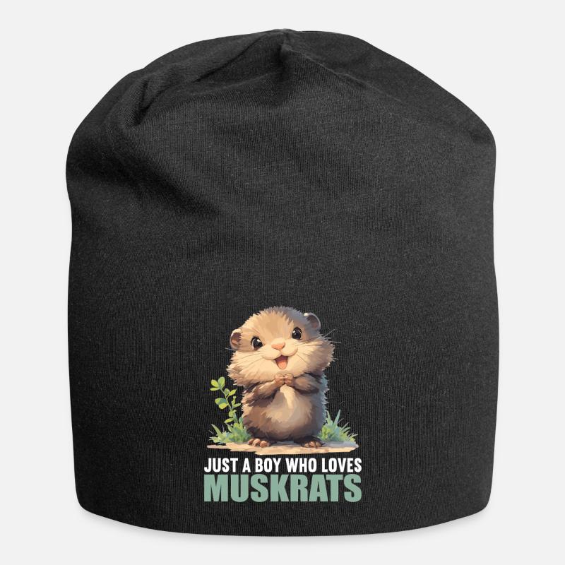 Bisamratten Bisamratte - Jersey-Beanie - Schwarz