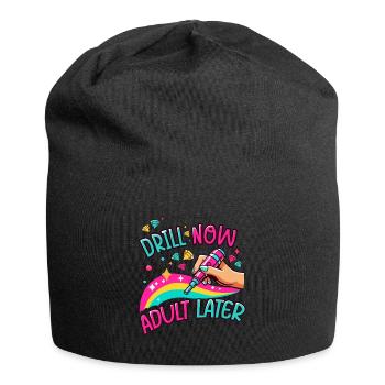 Diamond Painting Artist Drill Now Adult Later - Jersey-Beanie - Schwarz - Vorne