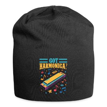 Funny Harmonica Player Got Harmonica - Jersey-Beanie - Schwarz - Vorne