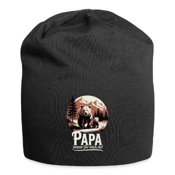 Papa – Immer für mich da - Jersey-Beanie - Schwarz - Vorne
