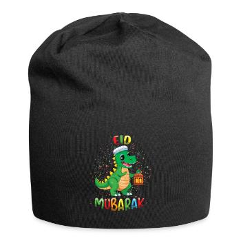Eid Mubarak Dinosaur Lantern Celebration - Jersey Beanie - black - Front