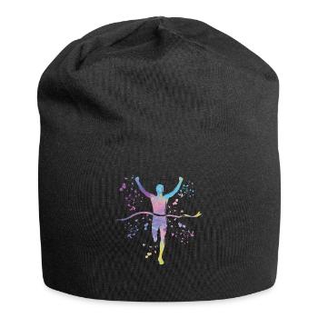 Marathonläufer Laufen Finisher Marathon - Jersey-Beanie - Schwarz - Vorne