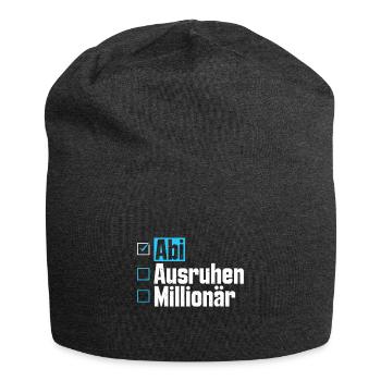 Abitur ABI AUSRUHEN MILLIONÄR Abi Lustiges - Jersey-Beanie - Anthrazit - Vorne