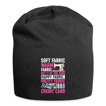 Drôle de couture et de courtepointe T-Shirt Quilter - Bonnet en jersey - noir - Devant