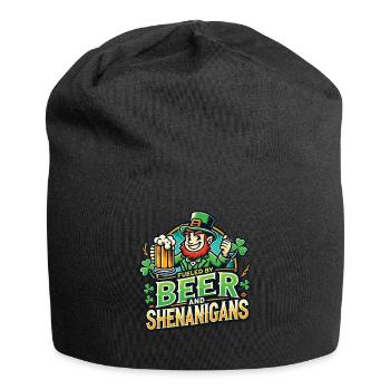 Propulsé par la bière et les farces Saint-Patrick - Bonnet en jersey - noir - Devant