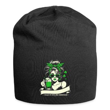 Saint-Patrick : Bière et manigances - Bonnet en jersey - noir - Devant