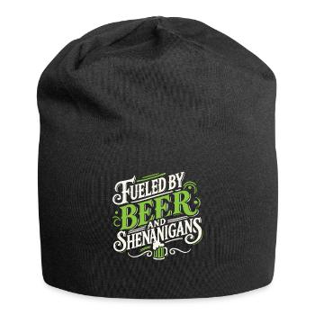Bière et farces de la Saint-Patrick Motivation - Bonnet en jersey - noir - Devant