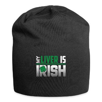 St Patrick's Day My Liver Is Irish - Jersey Beanie - black - Front