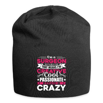 Surgeon Cool And Crazy Surgeon - Jersey Beanie - black - Front