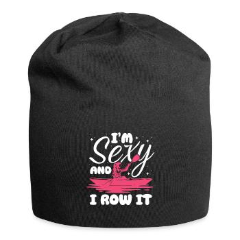 Je suis sexy et je le rame Design pour une femme kayak - Bonnet en jersey - noir - Devant