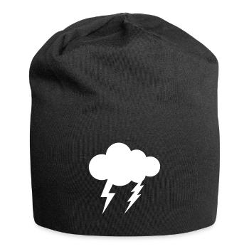 biker gift, man, woman, cloud t-shirt - Jersey Beanie - black - Front