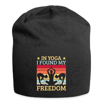 Yoga I Found My Freedom Funny Yoga - Jersey-Beanie - Schwarz - Vorne