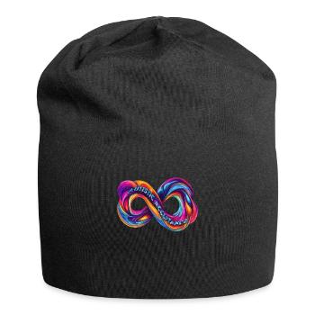 Unendlichkeitssymbol Autistische Akzeptanz - Jersey-Beanie - Schwarz - Vorne