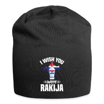 I wish you were rakija - Jersey Beanie - black - Front