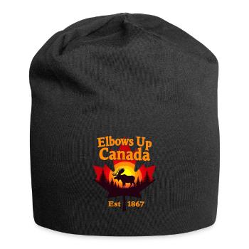 Elbows Up Canada Est 1867 Moose - Jersey Beanie - black - Front