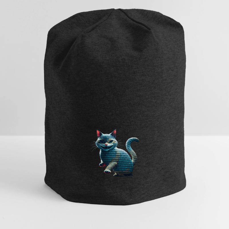 Tech cat avec code binaire pour les programmeurs et Bonnet en jersey