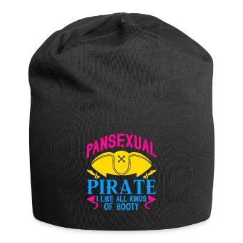pansexual pirate i like all kids of booty Design - Jersey-Beanie - Schwarz - Vorne