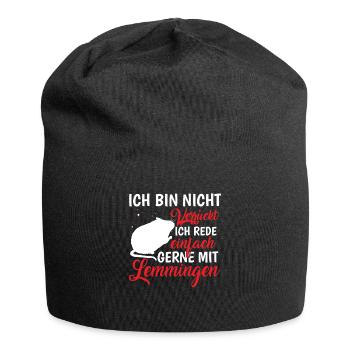 Lemming Vole likes to talk to lemming - Jersey Beanie - black - Front