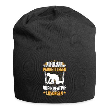 Parkettleger keine falsche Antwort Fliesenleger - Jersey Beanie - black - Front