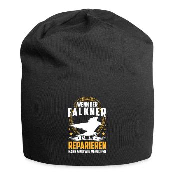 Falkner kann es reparieren Beizjagd Falknerei - Jersey-Beanie - Schwarz - Vorne