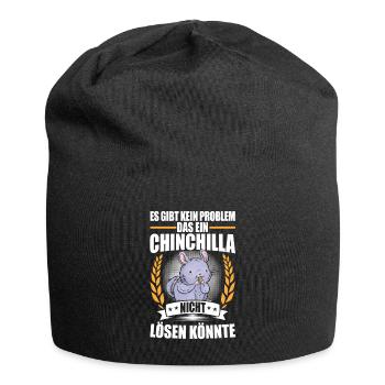 Le chinchilla résout des problèmes de souris laineuse rongeur - Bonnet en jersey - noir - Devant