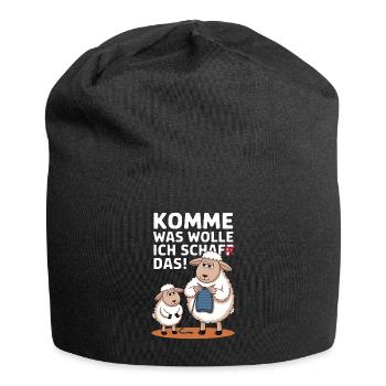Moi, les brebis, quoi qu’il arrive, - Bonnet en jersey - noir - Devant