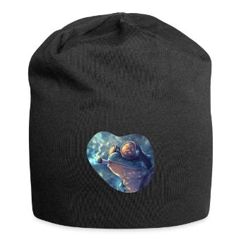 Psychedelic Frog Stoner: Pure Cannabis - Jersey Beanie - black - Front