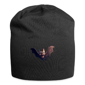 Fledermaus Flughund Vampir Bat Süße Fledemäuse - Jersey-Beanie - Schwarz - Vorne