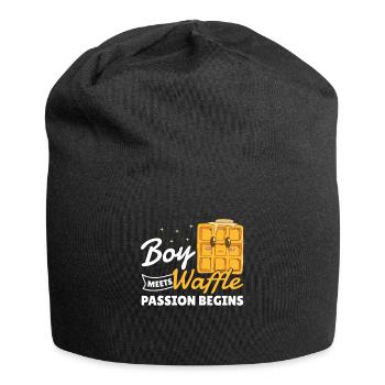 Waffles Boy Gift Boy Waffle Passion Begins - Jersey Beanie - black - Front