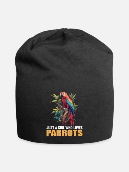 Parrot Parrot Parrot - Jersey Beanie - black