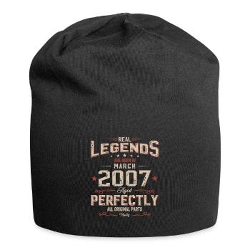 18. Geburtstag Geschenk Mann Vintage März 2007 - Jersey-Beanie - Schwarz - Vorne