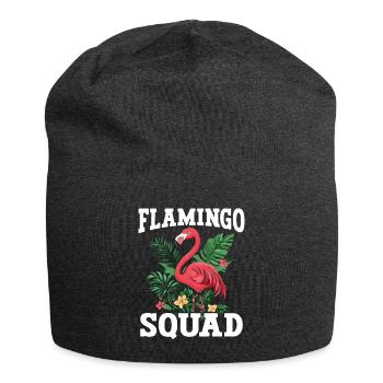 Flamingo Squad - Jersey Beanie - charcoal grey - Front