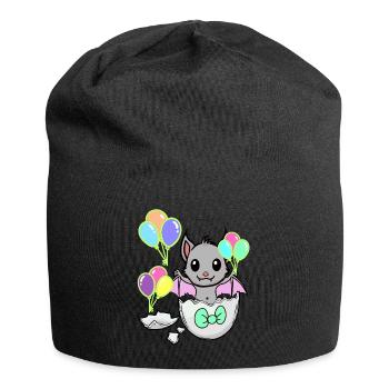 Chauve-souris Bébé Naissance Enfants Coquille d’oeuf - Bonnet en jersey - noir - Devant