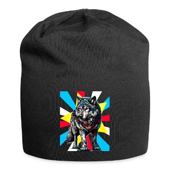 Loups Loups Tattoo - Bonnet en jersey - noir - Devant