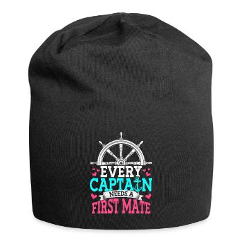 Chaque capitaine a besoin d’un bateau de premier secours - Bonnet en jersey - noir - Devant