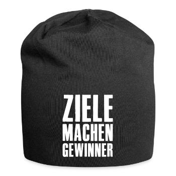 Ziele machen Gewinner Gründer Unternehmer Startup - Jersey-Beanie - Schwarz - Vorne