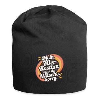 70er Jahre Kostüm Ist In Der Wäsche 70s Party 70er - Jersey-Beanie - Schwarz - Vorne