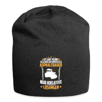 Asphalt Builder Wrong Answers Road Construction - Jersey Beanie - black - Front