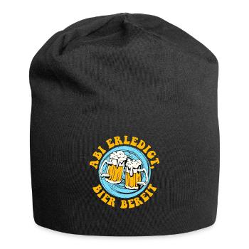 ABI ERLEDIGT BIER BEREIT Abiturienten Lustiges - Jersey-Beanie - Schwarz - Vorne