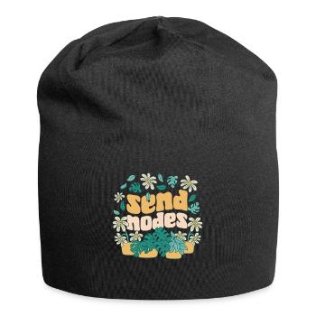 Plant Lover Gardening Pun Send - Jersey-Beanie - Schwarz - Vorne