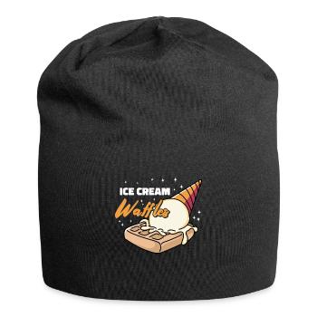 Eiscreme Waffeln Sirup Frühstückswaffeln - Jersey-Beanie - Schwarz - Vorne