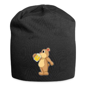 Bär Bier - Jersey-Beanie - Schwarz - Vorne