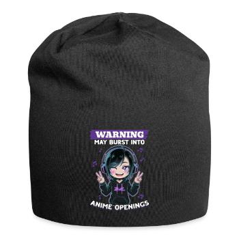 Anime et musique Kawaii - Bonnet en jersey - noir - Devant