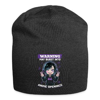 Anime & Music Kawaii - Jersey Beanie - charcoal grey - Front