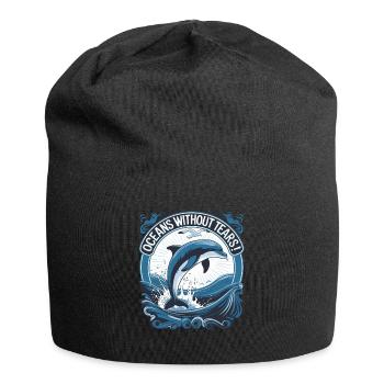 Oceans Without Tears Dolphine - Jersey-Beanie - Schwarz - Vorne